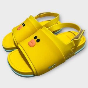 Mini Melissa x Line Friends Beach Slide Duck Sandals Toddler Size 11 Sally